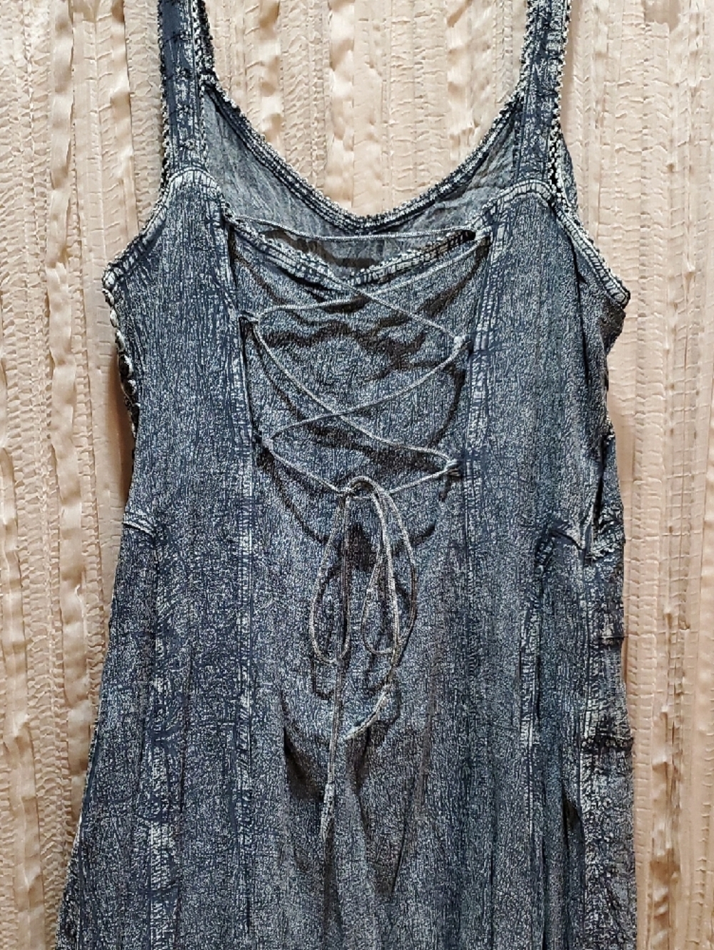 Black Embroidered Sundress Bohemian Gypsy Fairy Y2K Grunge Lace Boho - Picture 6 of 10